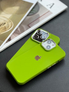 قاب گوشی آیفون 13 رنگی با لوگو فلزی