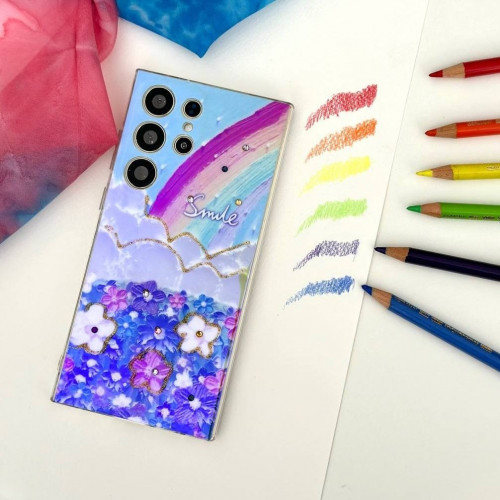 Flower and rainbow case for Samsung S23 Ultra phone