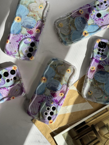 Samsung A33 phone case, watercolor flower design