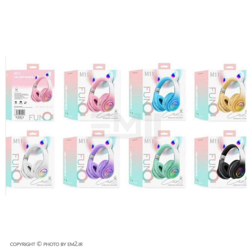 Gaming cat Funo M11 headphones with lights 
