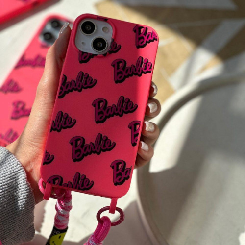 Barbie girl case with iPhone 11 Pro strap