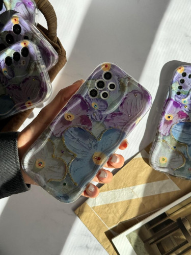 Samsung A33 phone case, watercolor flower design