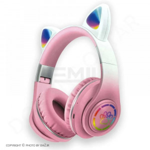 هدفون گربه ای چراغ دار گیمینگ دخترانه M11