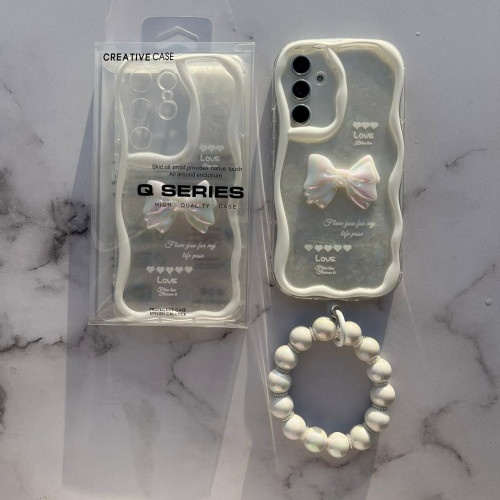 Samsung A51 shell bow tie case with pendant
