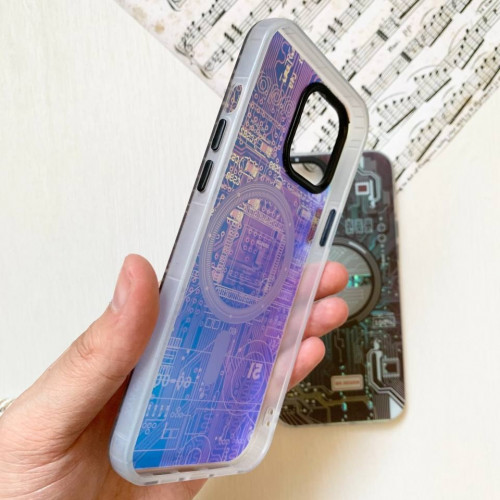 Holographic frame design of mag safe electrical circuit of iPhone 12 ProMax