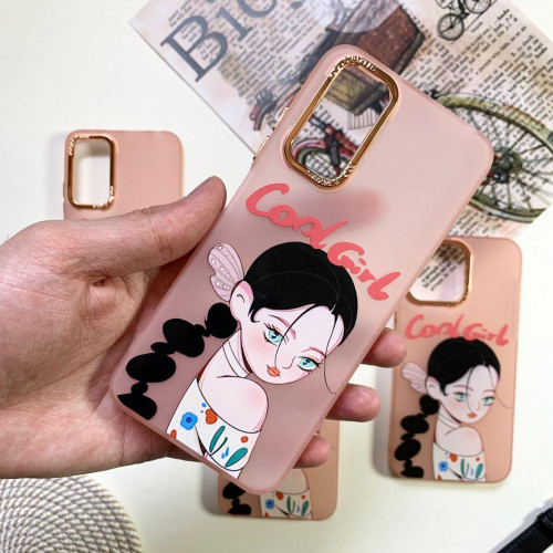  Orange Cool Girl design for iPhone X-Xs