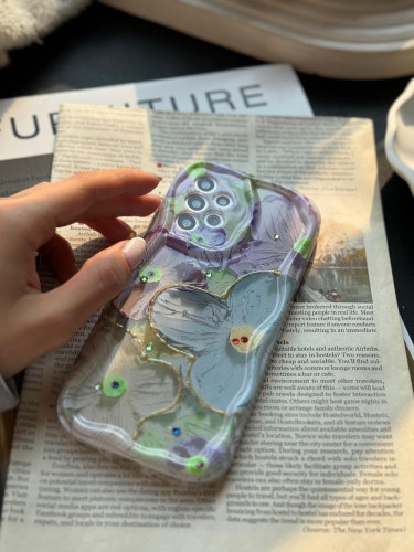 Samsung A33 phone case, watercolor flower design