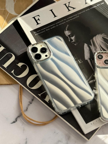 silver Wave iPhone 14 Pro case
