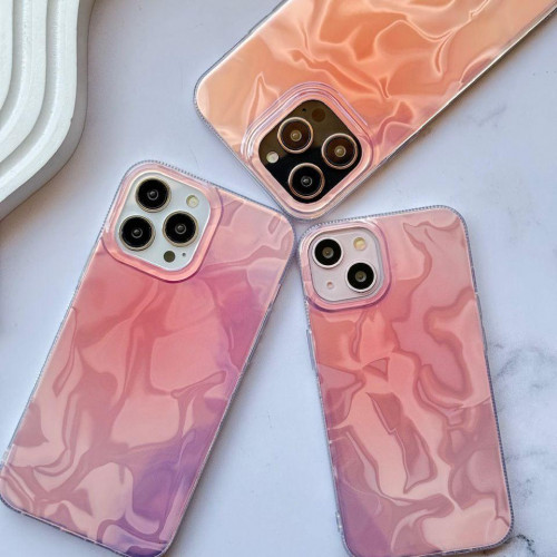 Pink holographic case with wave design for iPhone 12 and iPhone 12 pro