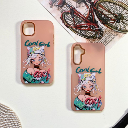 قاب دخترانه طرح Cool Girl نارنجی گوشی شیائومی ردمی نوت 12 4g