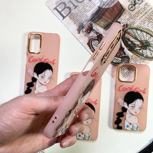  Orange Cool Girl design for iPhone X-Xs