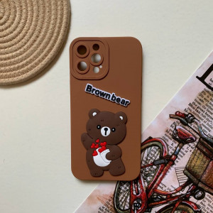 قاب سیلیکونی عروسکی خرسی گوشی آیفون 12 پرومکس