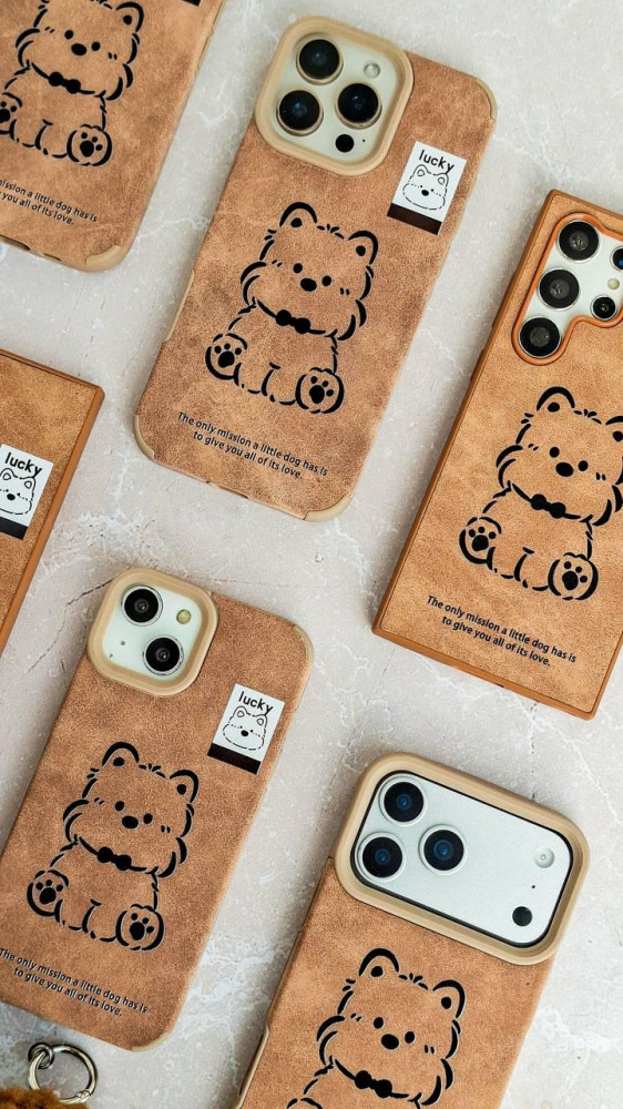 قاب طرح سگ پام پام قهوه‌ای گوشی سامسونگ A16