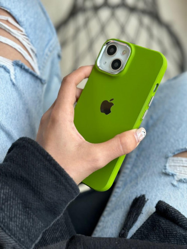 Colorful iPhone 13 case with metal logo