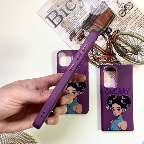   Purple Cool Girl design for iPhone 15 Pro