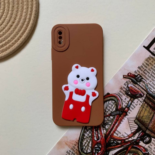 Teddy bear silicone case for iPhone X-Xs