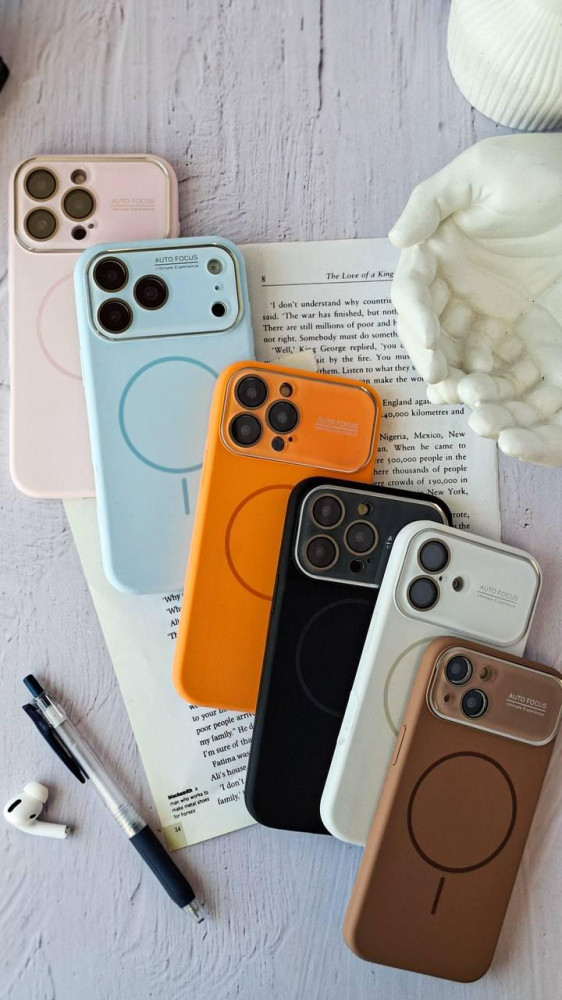 قاب سیلیکونی طرح کانسپت مگ سیف با محافظ لنز گوشی آیفون 16