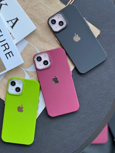 Colorful iPhone 13 case with metal logo