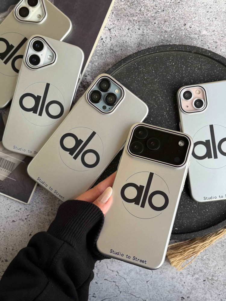 قاب Silver Alo طرح لوگو Alo گوشی آیفون 17