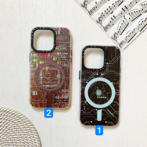 قاب هولوگرامی طرح مگ سیف و مدار الکتریکی گوشی آیفون 14 پرو